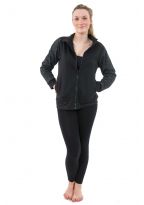 Blouson basique mixte interieur polaire imprime noir gris