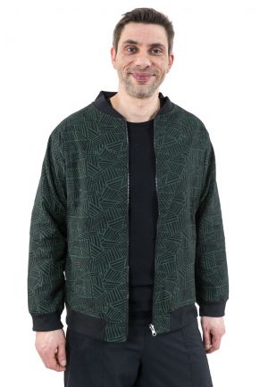 Blouson reversible homme femme style teddy uni ou imprimé