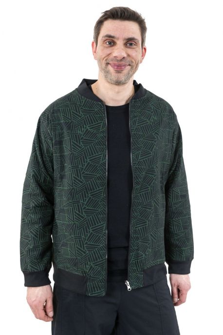 Blouson reversible homme femme style teddy uni ou imprimé
