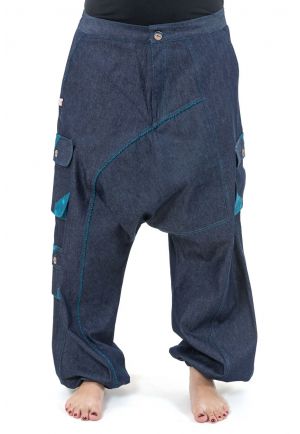 Sarouel baggy mixte jean denim urban ethnic Sikkou