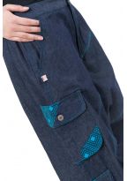 Sarouel baggy mixte jean denim urban ethnic Sikkou