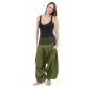 Pantalon sarwel mixte ethnique kaki imprime retro Nadehu