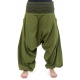 Pantalon sarwel mixte ethnique kaki imprime retro Nadehu