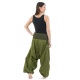 Pantalon sarwel mixte ethnique kaki imprime retro Nadehu