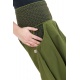Pantalon sarwel mixte ethnique kaki imprime retro Nadehu
