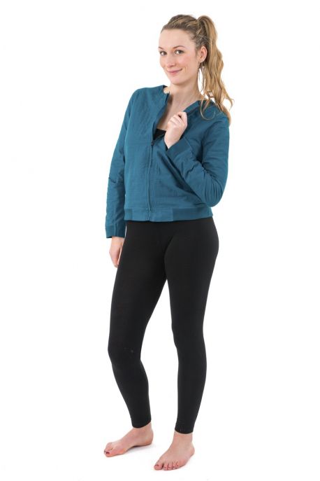 Veste blouson tailleur esprit neo teddy lady ethnic chic