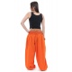 Pantalon sarouel babacool large smock orange sari brillant Miki