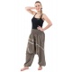 Sarouel grande taille smocks beige chanvre chine Unduman