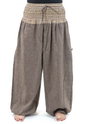 Pantalon sarouel grande taille mixte natural chanvre chine
