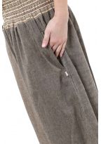 Pantalon sarouel grande taille mixte natural chanvre chine