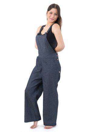 Salopette femme basique blue denim epais Jinsa