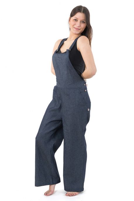 Salopette femme basique blue denim epais Jinsa