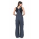 Salopette femme basique blue denim epais Jinsa