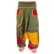 Sarouel elastique grande taille reggae babacool vert jaune rouge