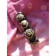 BR7020 bracelet os de buffle nepalais spirale losange