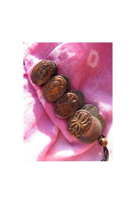 BR7022 bracelet os de buffle symbol du tibet