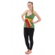Top decollete V rouge jaune vert coton leger Summer style
