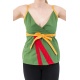 Top decollete V rouge jaune vert coton leger Summer style