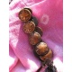 BR7024 bracelet os de buffle symbol nepalais marron
