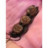BR7082 bracelet os de buffle nepal marron