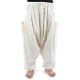 Pantalon sarwel Nepal zen homme femme coton leger creme Tara