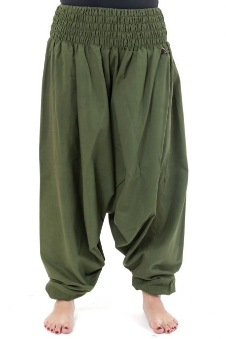 Pantalon sarouel elastique uni