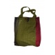 Sac tote bag coton imprimé ethnic noir vert jaune rouge