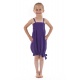 Robe bandeau smocke violette bretelles reglables Mini Svinah