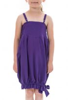 Robe bandeau smocke violette bretelles reglables Mini Svinah