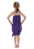 Robe bandeau smocke violette bretelles reglables Mini Svinah