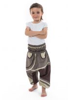 Sarouel enfant elastique Mini Brownie chocolat