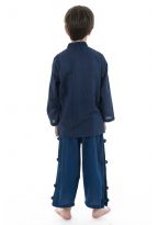Chemise enfant ethnique bleu Bacca