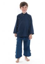 Chemise enfant ethnique bleu Bacca