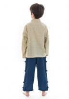 Chemise nepalaise enfant col mao chanvre Keta