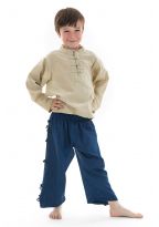 Chemise nepalaise enfant col mao chanvre Keta