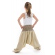 Pantalon enfant aladin ete creme chanvre Mini Ganesh