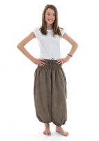 Sarouel ado smocks coton chanvre fonce Hindito