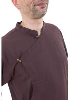 Chemise tibetaine homme ouverture laterale