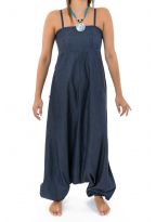 Combinaison sarouel denim blue jean soft ethnic street Salma