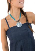 Combinaison sarouel denim blue jean soft ethnic street Salma