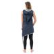 Tunique robe courte jean denim sans manche capuche de lutin Gina