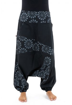 Sarouel ethnic graphic noir et gris nepalese snow Vesna