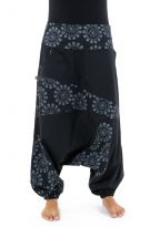 Sarouel ethnic graphic noir et gris nepalese snow Vesna