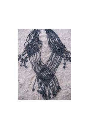 CO210 collier parrure 3 losanges perles de verre