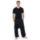 Pantalon sarouel baggy droit homme femme noir uni Sarul