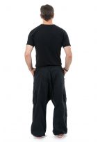 Pantalon sarouel baggy droit homme femme noir uni Sarul