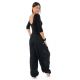 Pantalon sarouel baggy droit homme femme noir uni Sarul