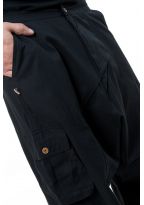 Pantalon sarouel baggy droit homme femme noir uni Sarul