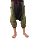 Sarwel pantacourt mixte coton leger noir vert jaune rouge