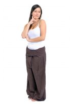 Pantalon Fisherman Thai marron